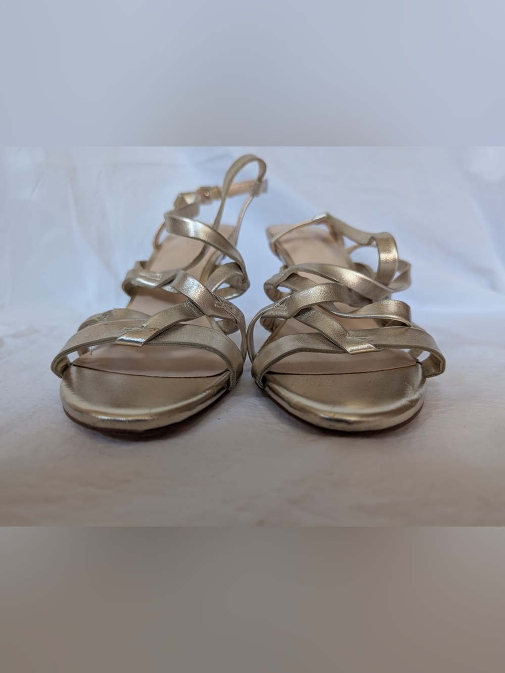 Nine West Metallic Gold Strappy Women's Sandals